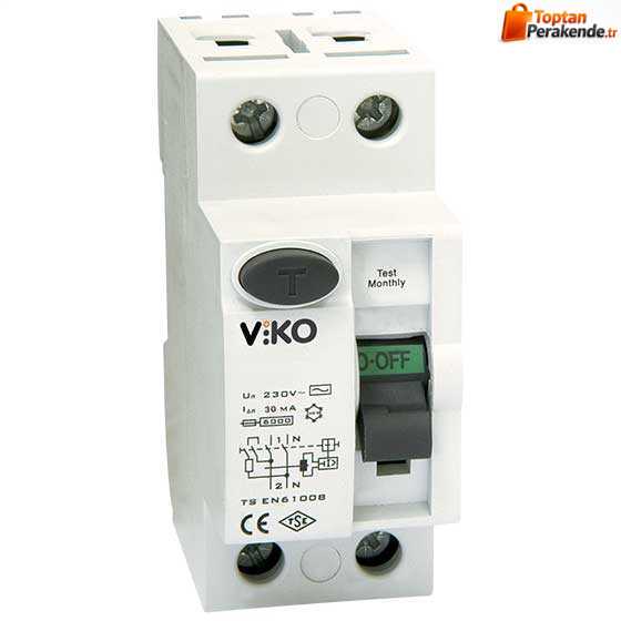 Viko - VTR2-2530 2x25A 30mA Ac Tip Kaçak Akım Rölesi